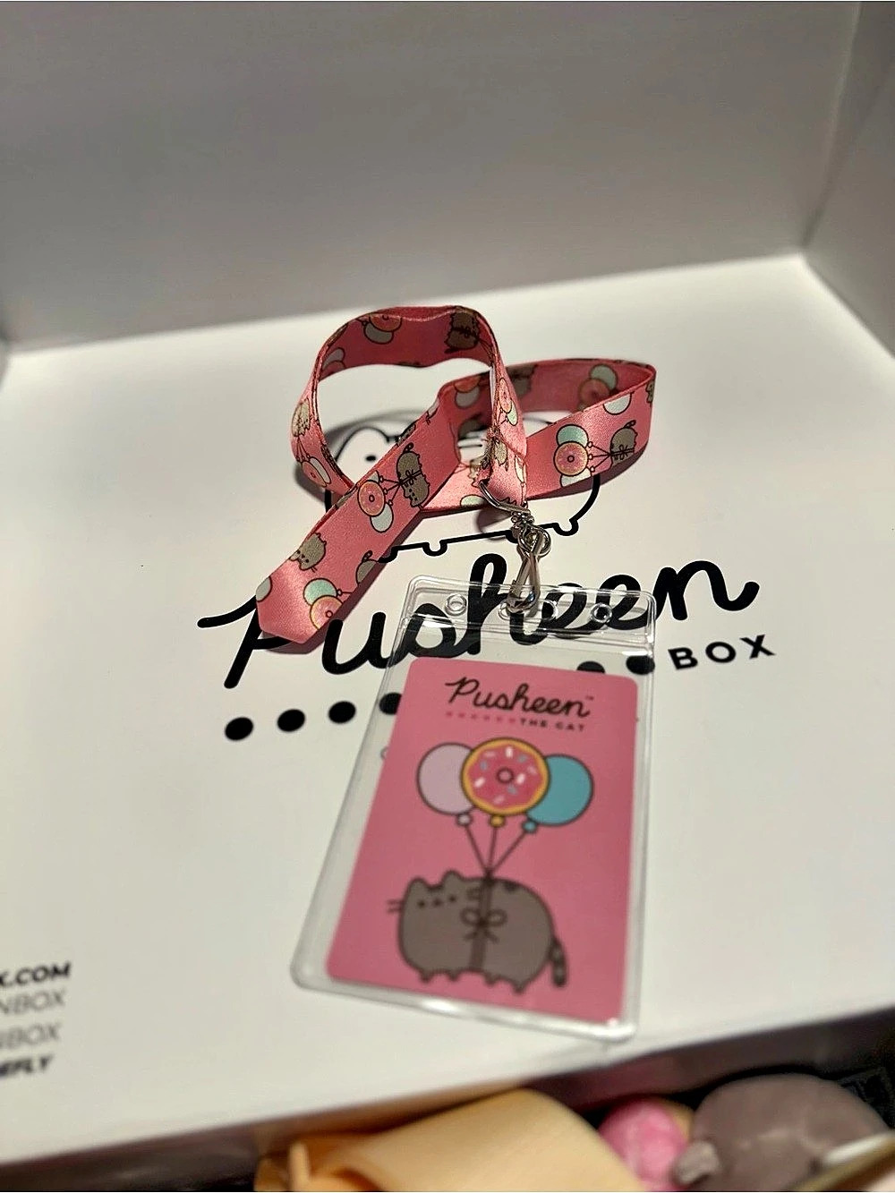 Pusheen Balloons Lanyard and ID Badge Holder Pink